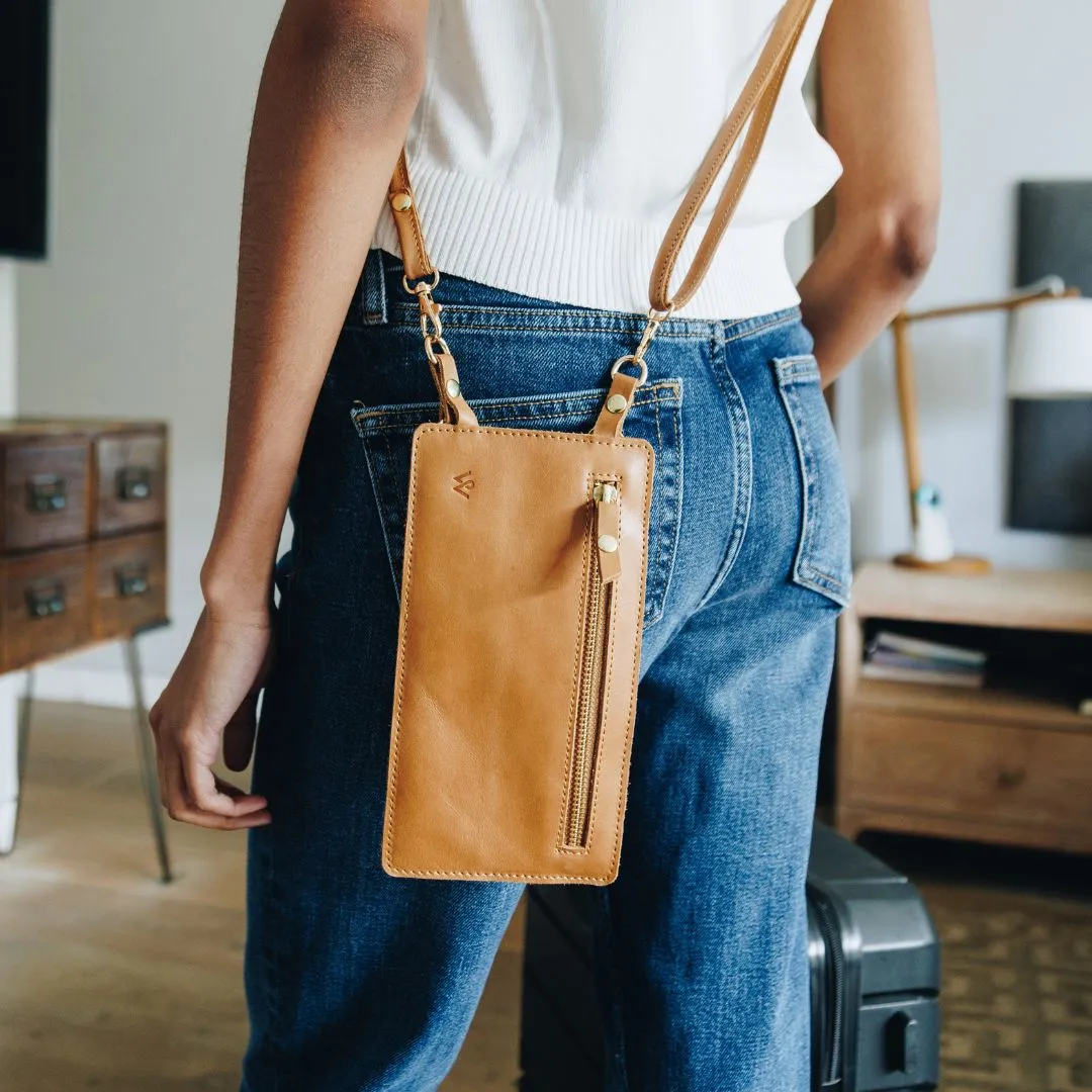 Toffee Gold Leather Purse & Strap (No studs)