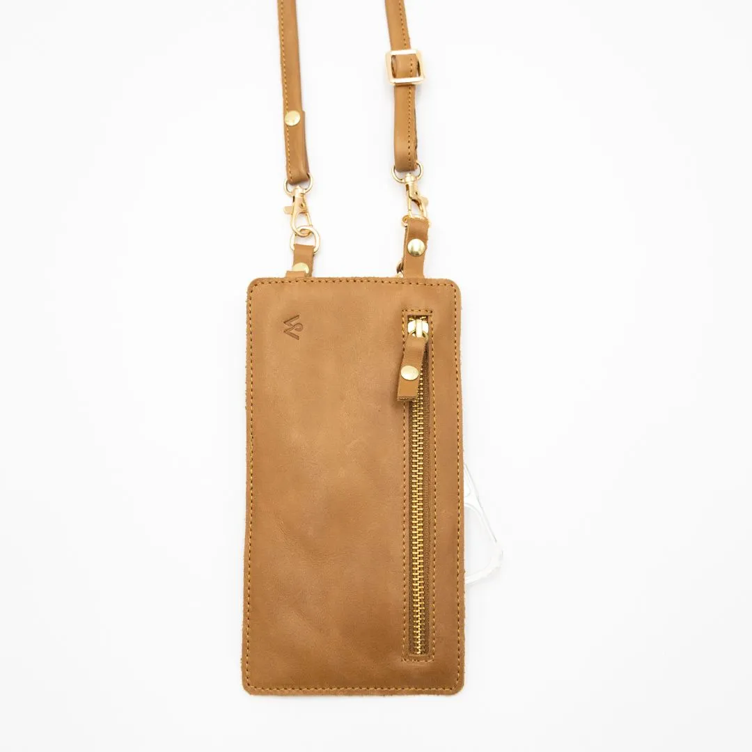 Toffee Gold Leather Purse & Strap (No studs)
