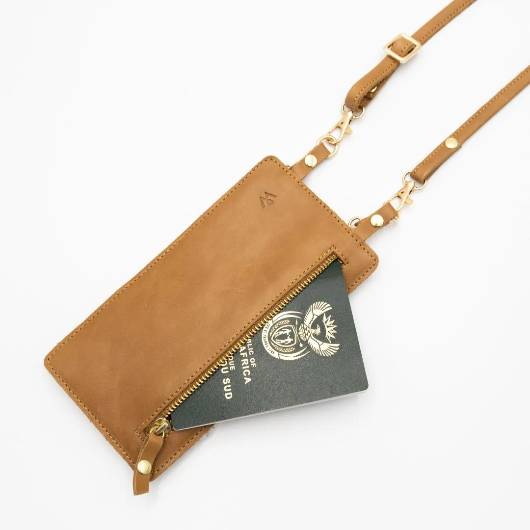 Toffee Gold Leather Purse & Strap (No studs)