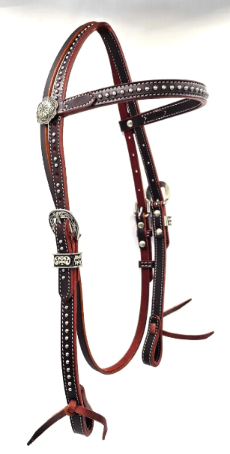 Toprail Equine Bridle Harness Leather with Antique Fittings
