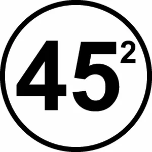 TRUMP 45TH PRESIDENT SECOND TERM Round Sticker 45 Squared