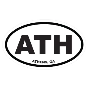 UGA Oval "ATH" Decal