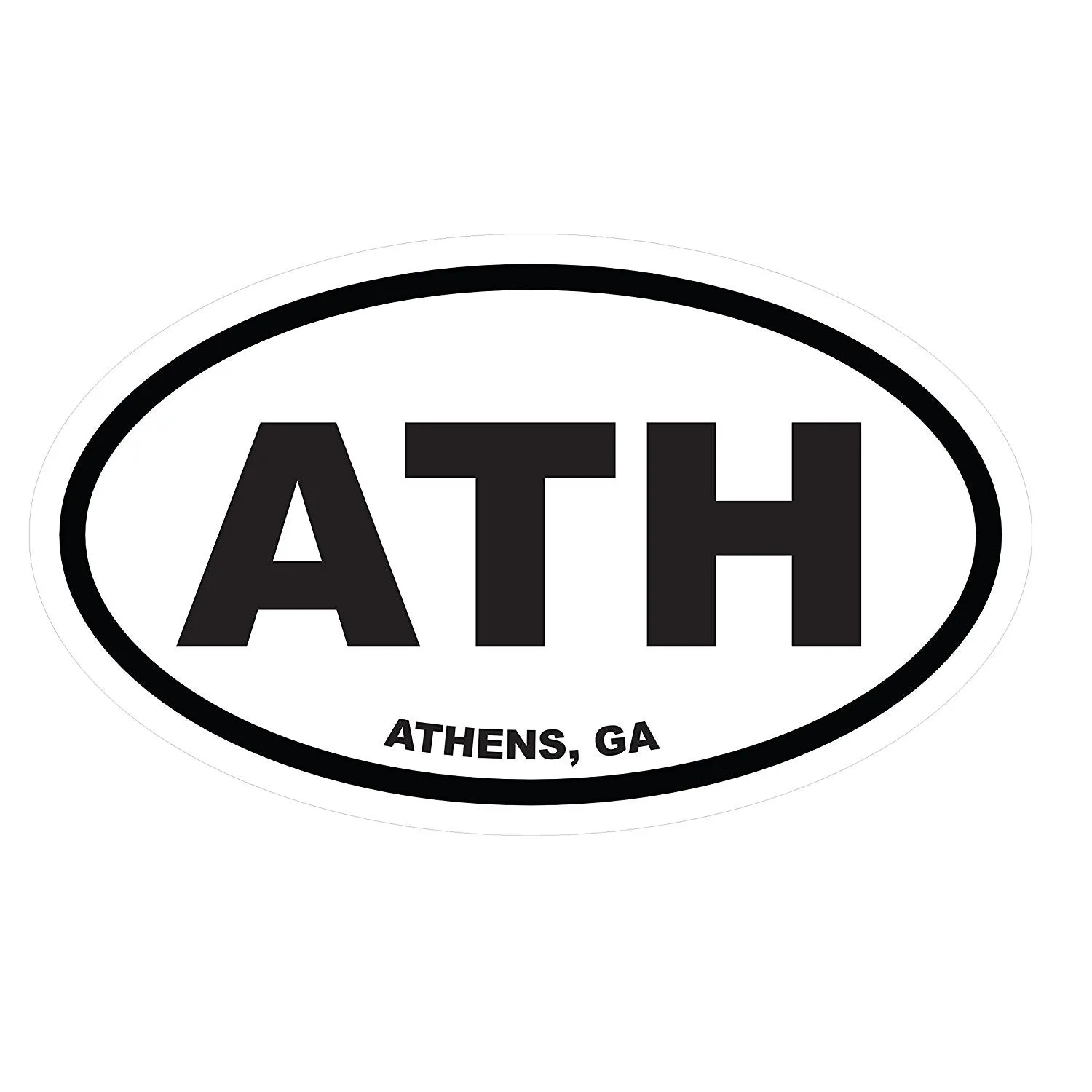 UGA Oval "ATH" Decal