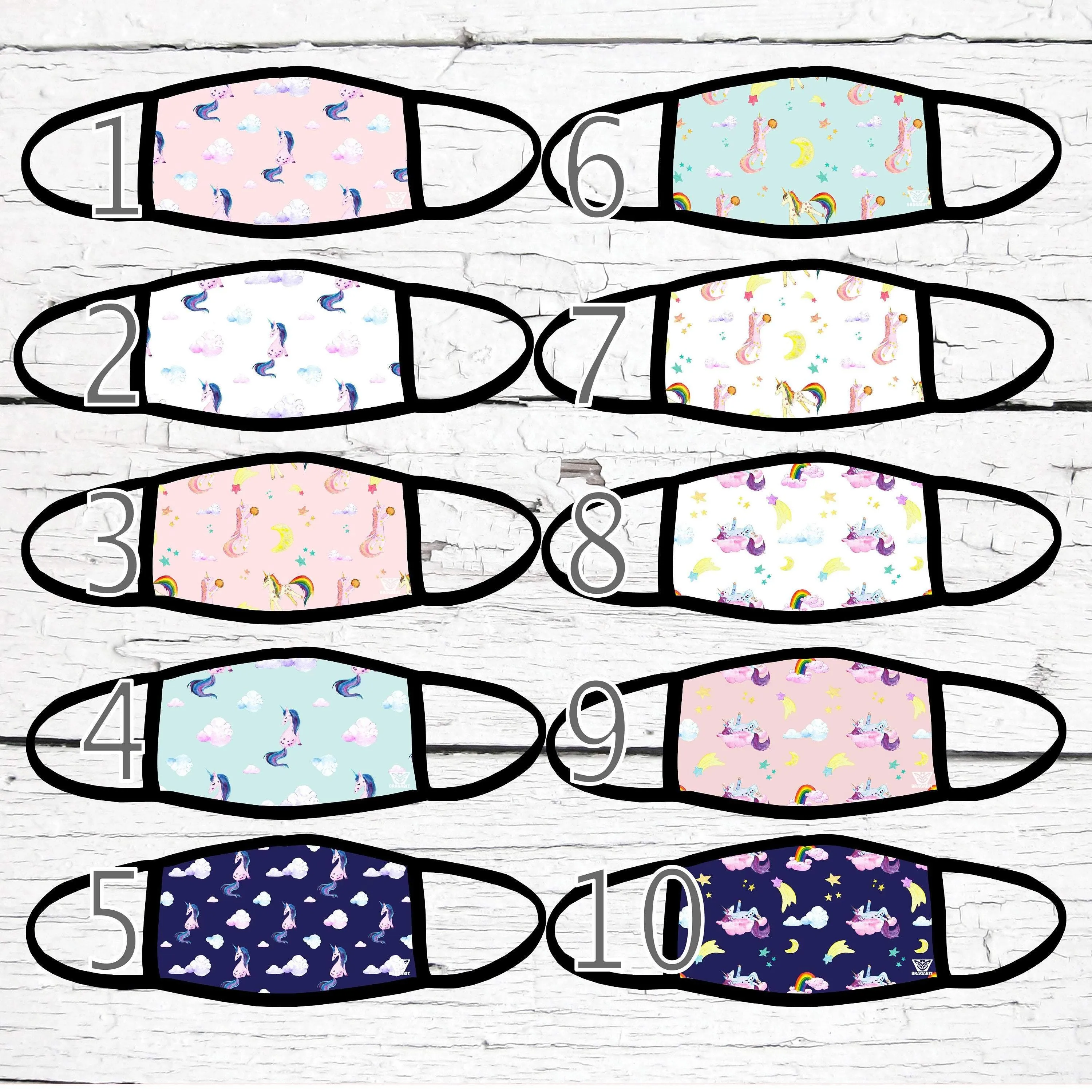 Unicorn Face Mask / Unicorn Mask / Washable Face Mask / Reusable Face Mask