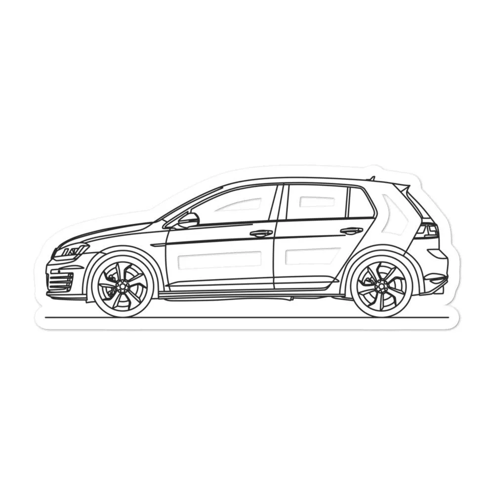 Volkswagen Golf GTI MK7 Outline Sticker