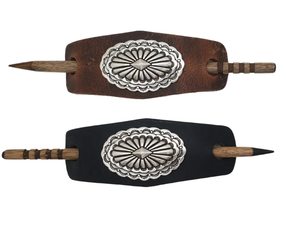 Western Concho Hair Barrettes