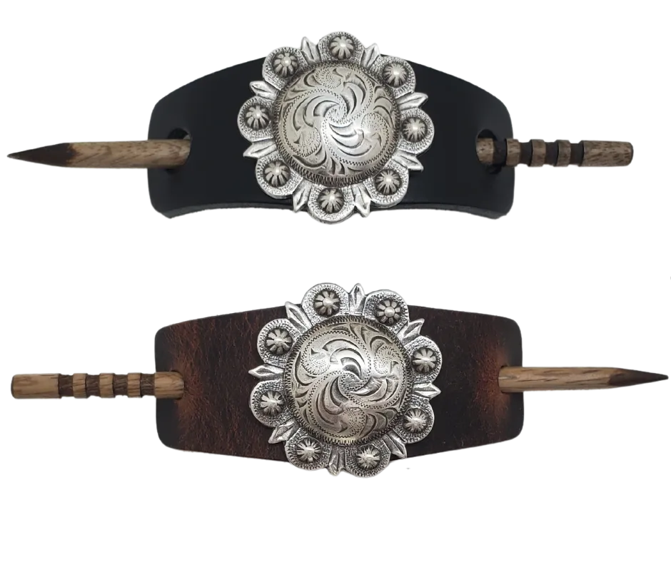 Western Concho Hair Barrettes