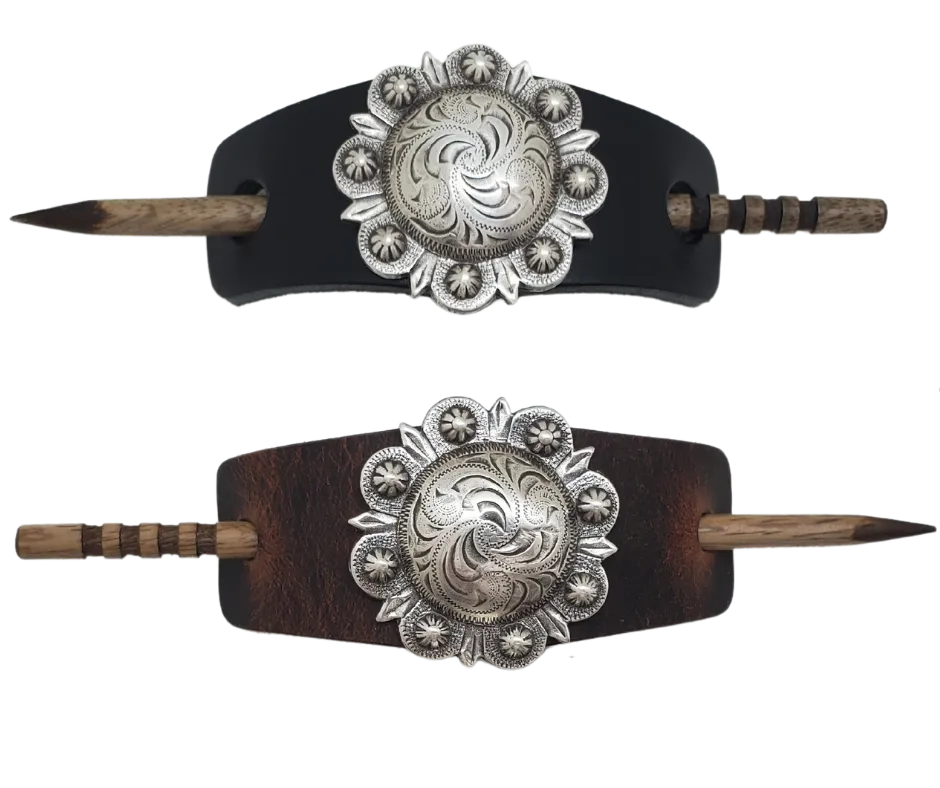 Western Concho Hair Barrettes