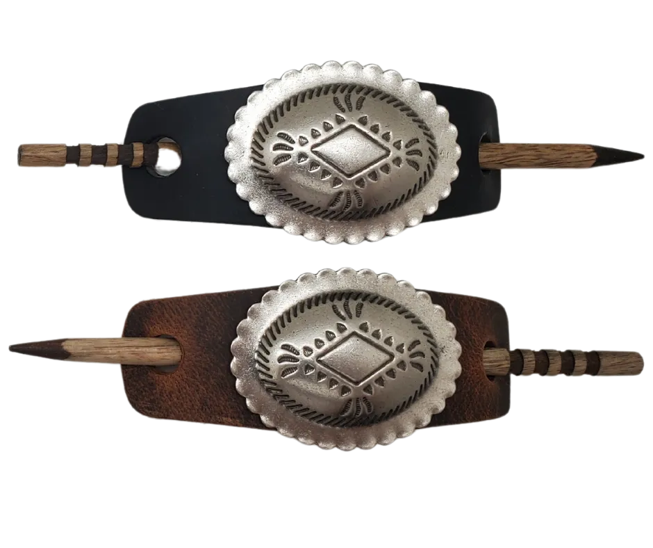Western Concho Hair Barrettes