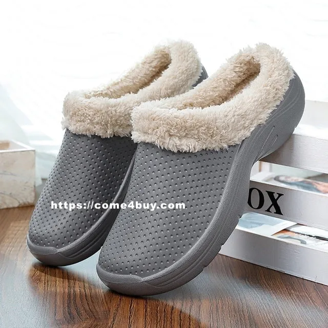Winter Men Cotton Casual Shoes with fur Slippers