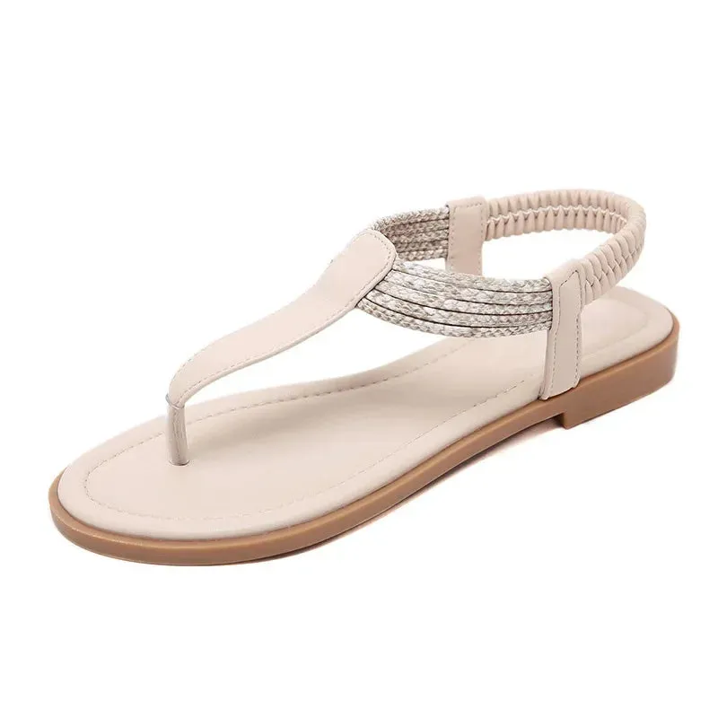 Women Sandals Summer Casual Flip Flops Low Heels Platform Shoes Ladies Non-slip Beach Sandals