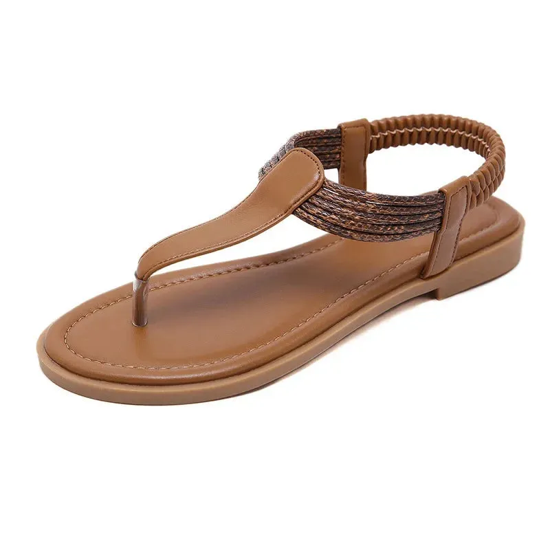 Women Sandals Summer Casual Flip Flops Low Heels Platform Shoes Ladies Non-slip Beach Sandals