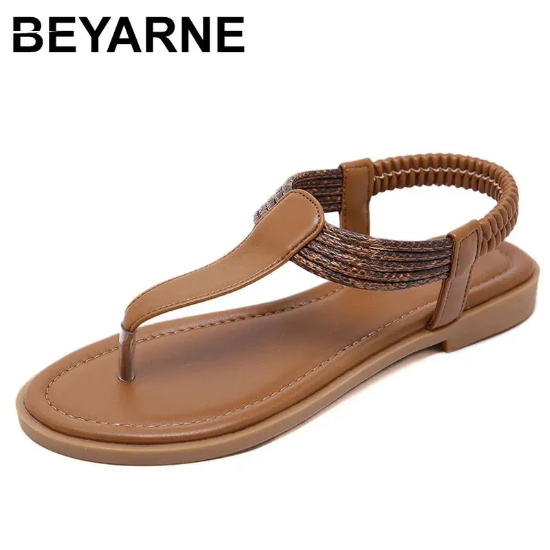 Women Sandals Summer Casual Flip Flops Low Heels Platform Shoes Ladies Non-slip Beach Sandals