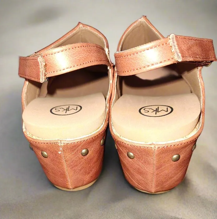 Women's Brown Wedge Platform Sandals