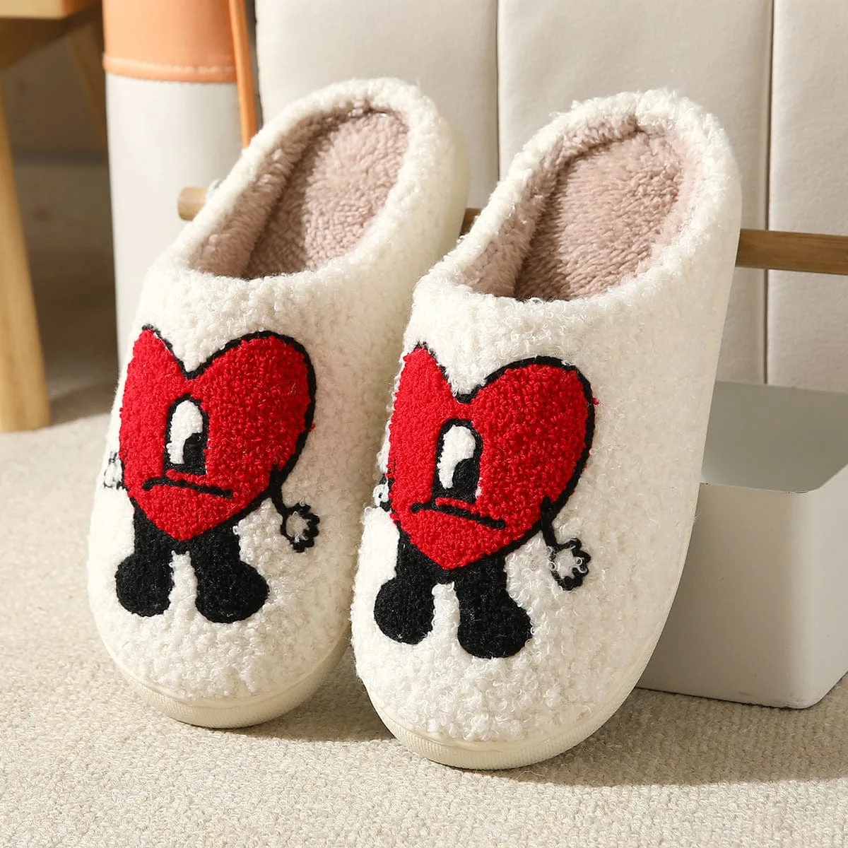 Women's Heart Pattern Slippers
