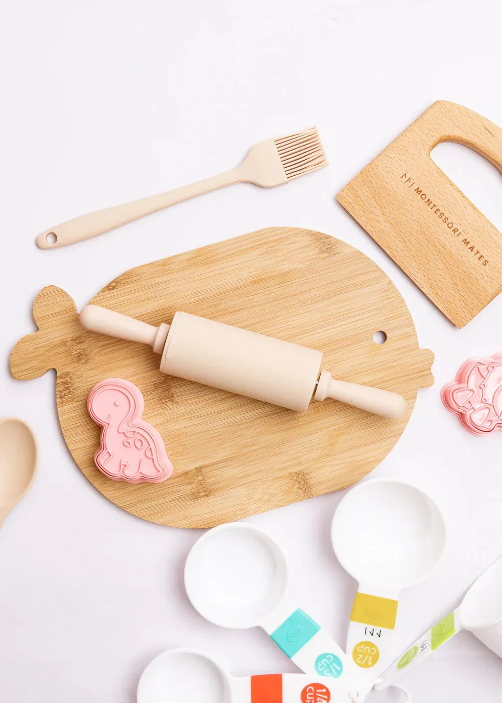 Wooden Kids Cutting Board & Knife Set